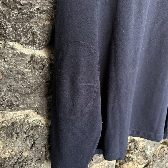 Polo Ralph Lauren Quarter Zip Pullover Sweater Men's 2XL Navy elbow pads - Picture 6 of 12